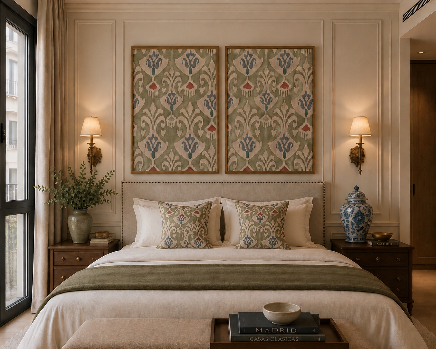 Cojín IKAT UDAIPUR VERDE