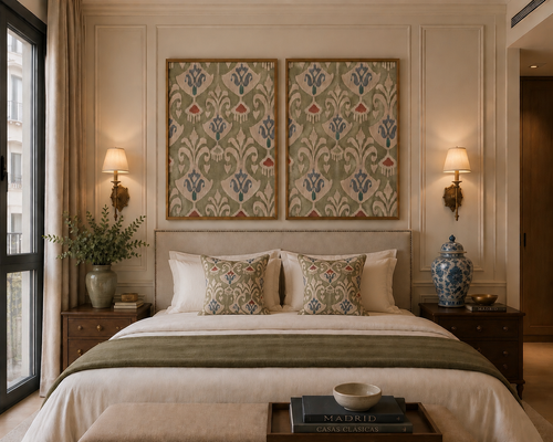 Cojín IKAT UDAIPUR VERDE