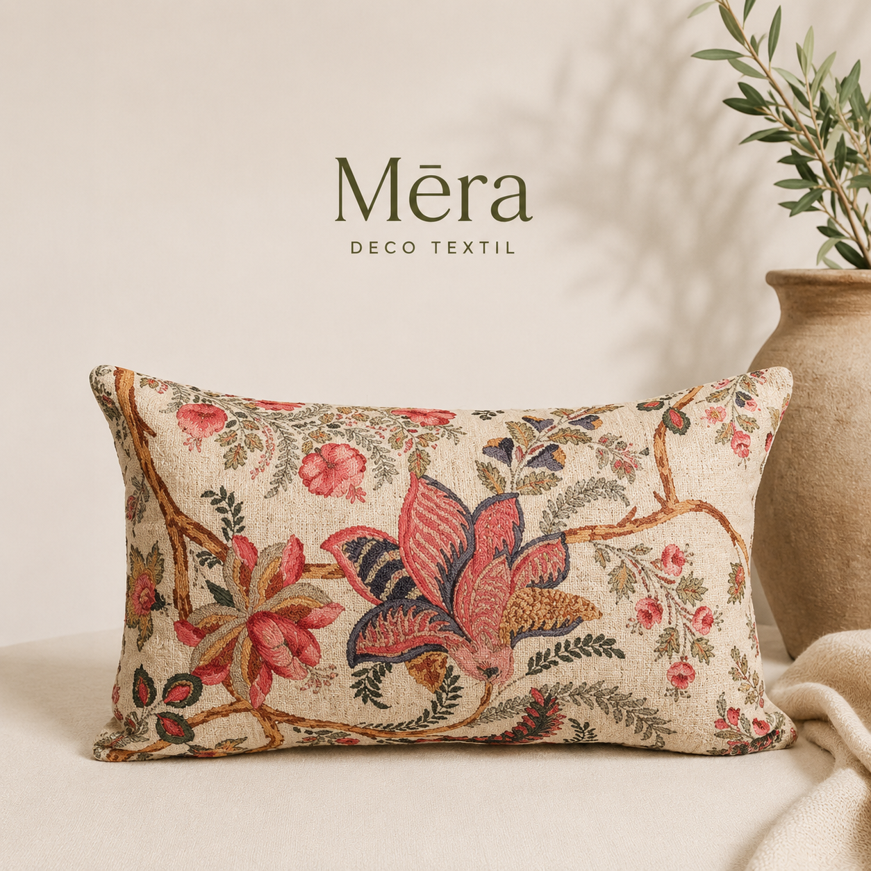 Cojín LINO FLORAL